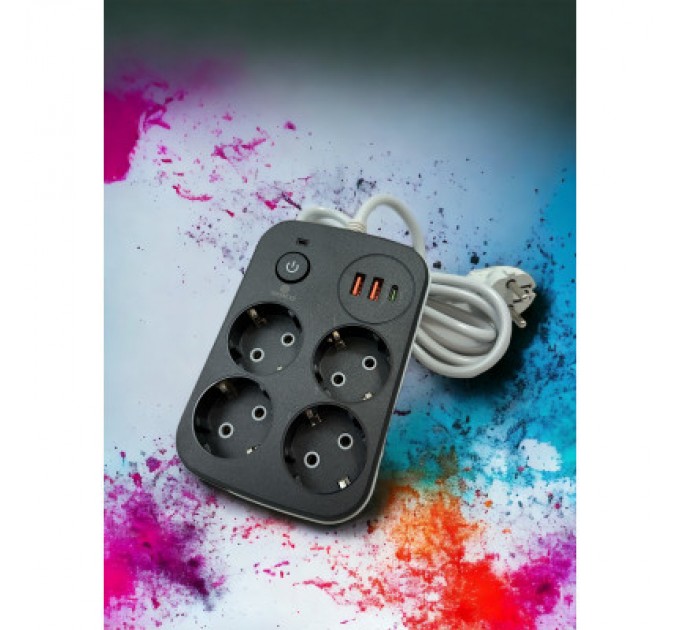 Мережевий фільтр живлення XoKo XK-SP-4-2-1-BK