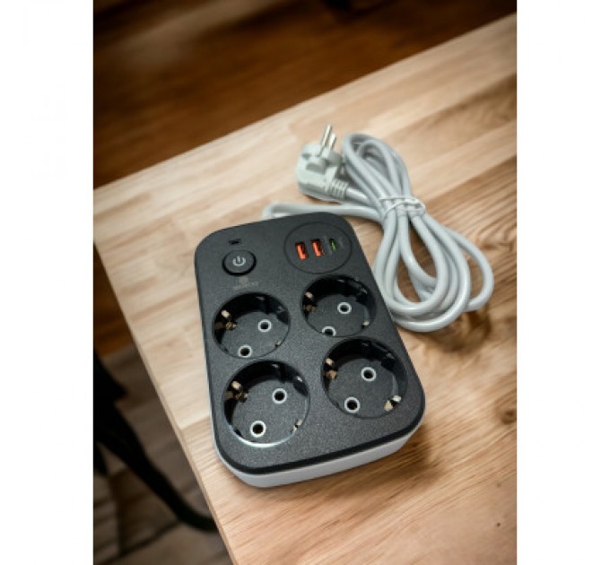 Мережевий фільтр живлення XoKo XK-SP-4-2-1-BK