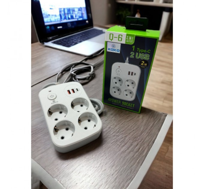 Мережевий фільтр живлення XoKo XK-SP-4-2-1-WH