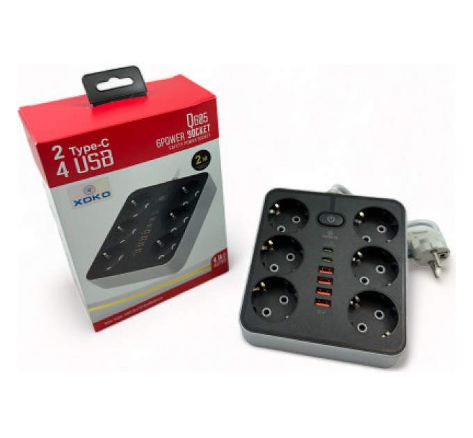 XoKo Мережевий фільтр живлення XoKo XK-SP-6-4-2-BK