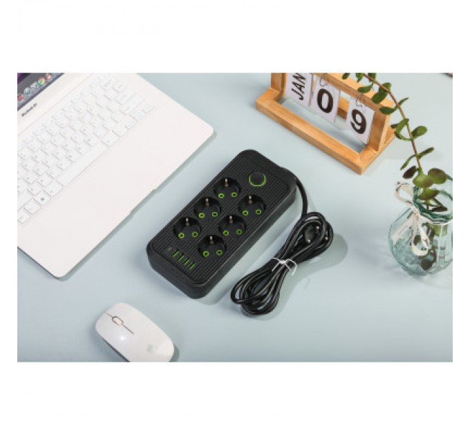 Мережевий фільтр живлення XoKo XК-SP6-4-1-BK