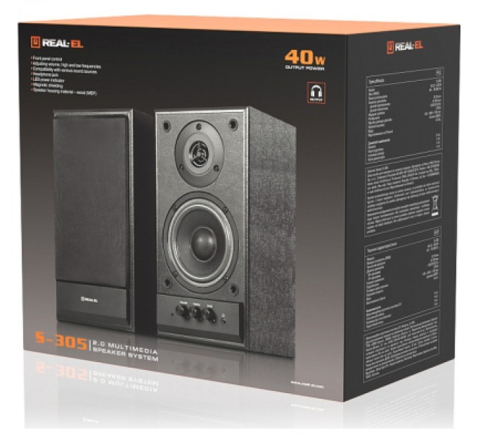 REAL-EL Акустична система REAL-EL S-305 Black (EL121200012)