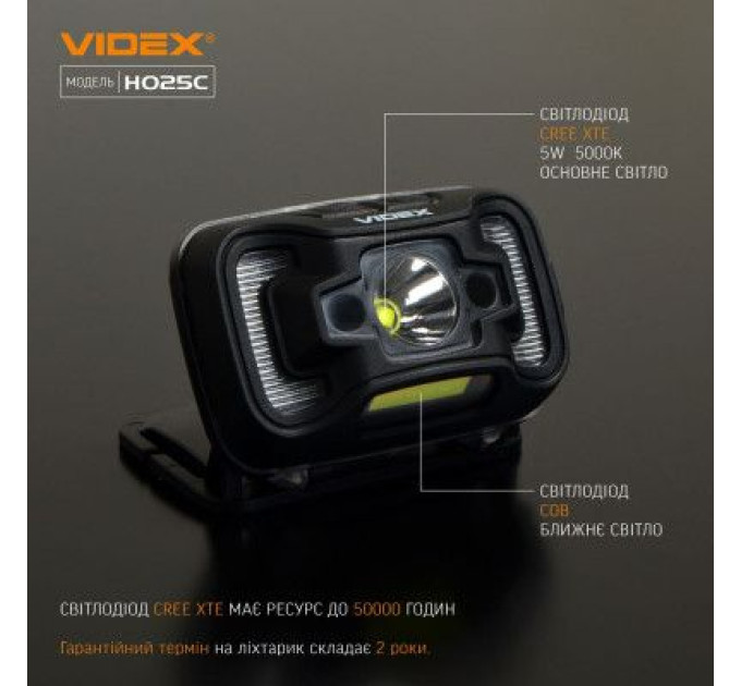 Videx Ліхтар Videx 310Lm 5000K (VLF-H025C)