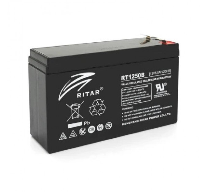 Батарея до ДБЖ Ritar AGM RT1250, 12V-5Ah (RT1250BL)