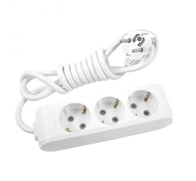 Panasonic Мережевий подовжувач Panasonic X-tendia із заземленням 3 розетки, 2м (WLTB04322GR-UA)