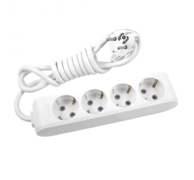 Мережевий подовжувач Panasonic X-tendia із заземленням 4 розетки, 3м (WLTB04432GR-UA)