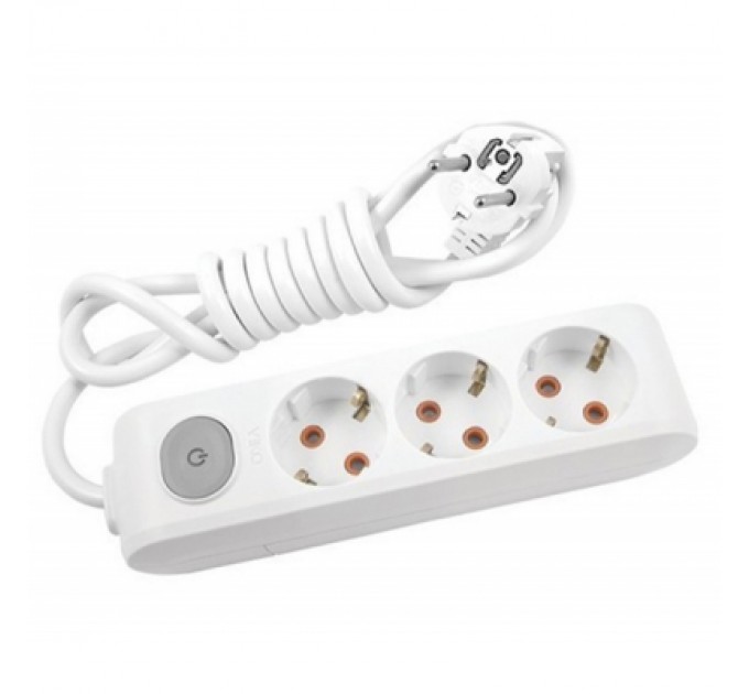 Мережевий подовжувач Panasonic X-tendia із заземленням 3 розетки, 2м (WLTA04322GR-UA)