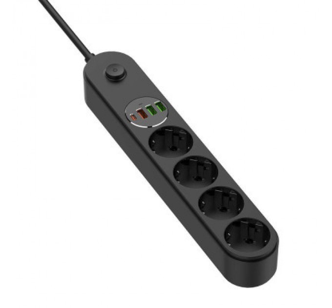 Мережевий фільтр живлення ColorWay CW-CHE44PDB, 4 розетки/4USB 2M (CW-CHE44PDB)