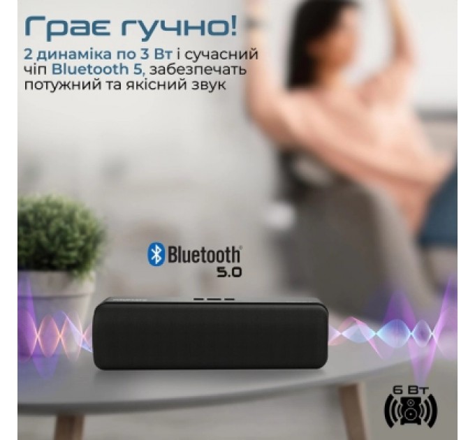 Promate Акустична система Promate Capsule-2 Black (capsule-2.black)