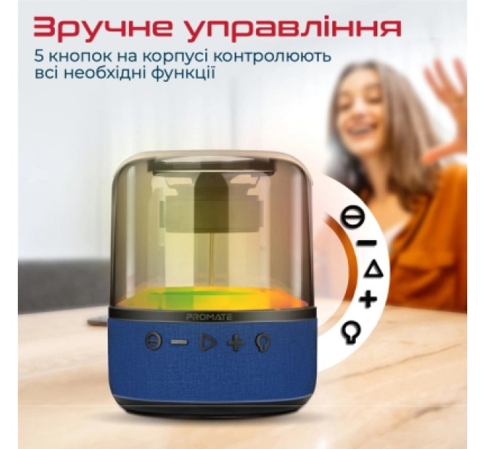 Promate Акустична система Promate Glitz-L Blue (glitz-l.blue)