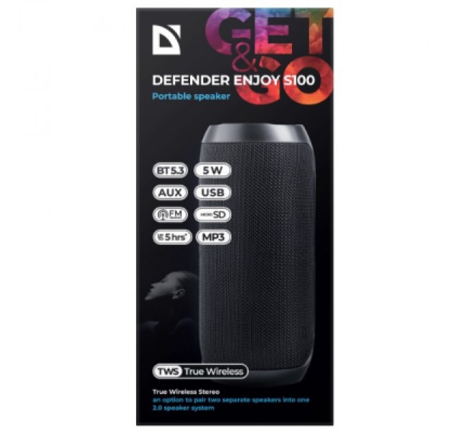 Defender Акустична система Defender Enjoy S100 Bluetooth Black (65101)