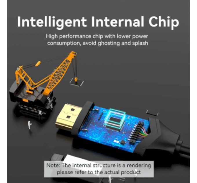 Кабель мультимедійний USB-C 3.1 to HDMI 1.5m 4K 60 Гц Thunderbolt 3 HDCP2.2 PVC Black Vention (CRBBG)