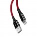 Baseus Дата кабель USB 2.0 AM to Lightning C-shaped Light Intelligent power-off Red Baseus (CALCD-09)