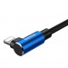 Baseus Дата кабель USB 2.0 AM to Lightning 1.0m 2A MVP Elbow Blue Baseus (CALMVP-03)