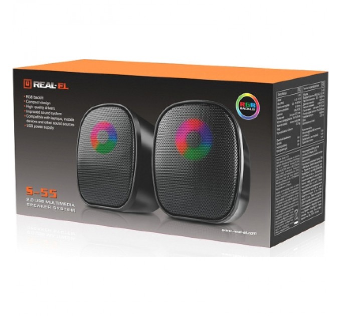 REAL-EL Акустична система REAL-EL S-55 Black (EL121100014)