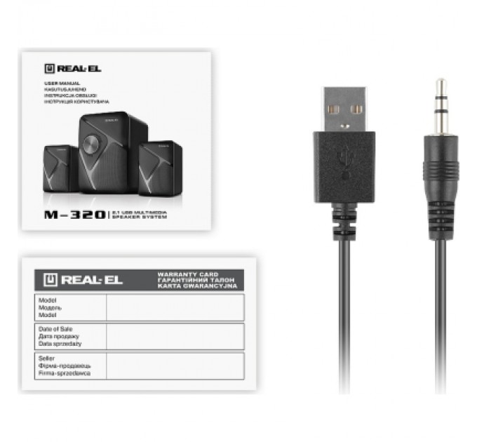 REAL-EL Акустична система REAL-EL M-320 Black (EL121300014)