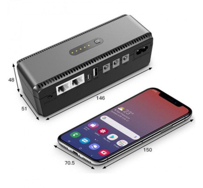 Yepo Пристрій безперебійного живлення Yepo Smart DC-UPS 10400mAh (6980228112485)