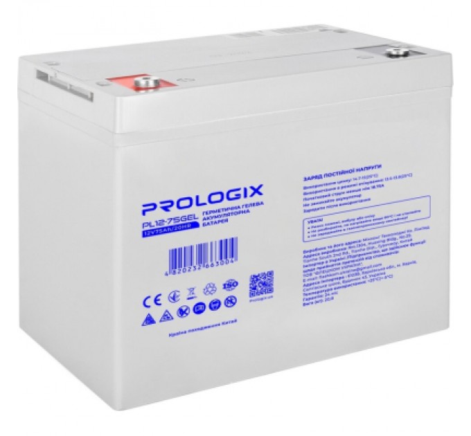 Батарея до ДБЖ Prologix 12V - 75Ah GEL (PL12-75GEL)
