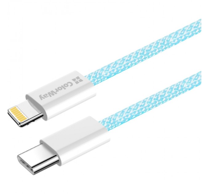 ColorWay Дата кабель USB-C to Lightning 1.0m 27W blue ColorWay (CW-CBPDCL061-BL)