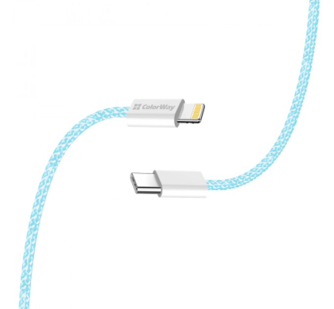 ColorWay Дата кабель USB-C to Lightning 1.0m 27W blue ColorWay (CW-CBPDCL061-BL)