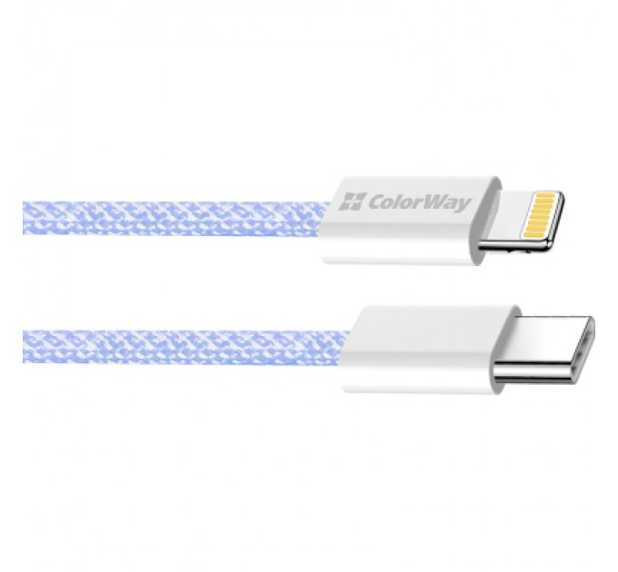 Дата кабель USB-C to Lightning 1.0m 27W purple ColorWay (CW-CBPDCL061-PU)