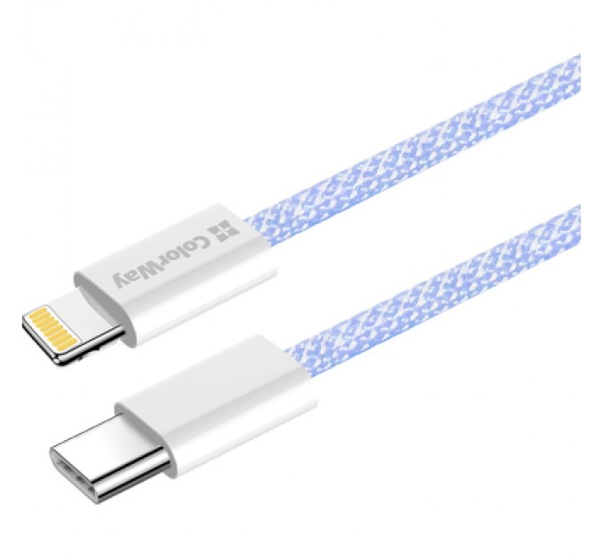 Дата кабель USB-C to Lightning 1.0m 27W purple ColorWay (CW-CBPDCL061-PU)