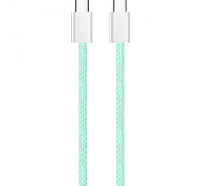 Дата кабель USB-C to USB-C 1.0m 60W 3.0А green ColorWay (CW-CBPDCC061-G)