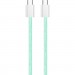 Дата кабель USB-C to USB-C 1.0m 60W 3.0А green ColorWay (CW-CBPDCC061-G)
