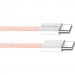 Дата кабель USB-C to USB-C 1.0m 60W 3.0А pink ColorWay (CW-CBPDCC061-P)