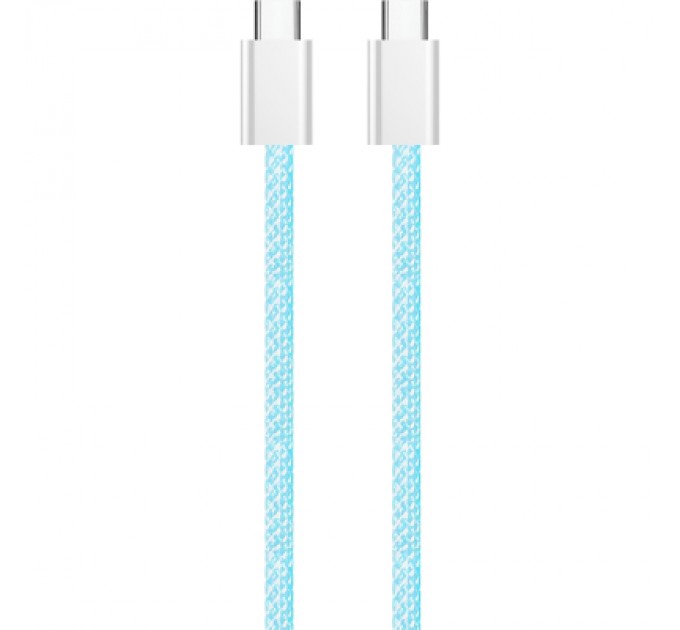 Дата кабель USB-C to USB-C 1.0m 60W 3.0А blue ColorWay (CW-CBPDCC061-BL)
