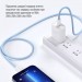 Дата кабель USB-C to USB-C 1.0m 60W 3.0А blue ColorWay (CW-CBPDCC061-BL)