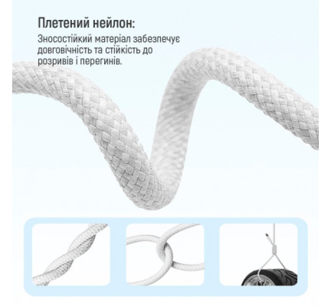 Дата кабель USB-C to USB-C 1.0m 60W 3.0А grey ColorWay (CW-CBPDCC061-GR)