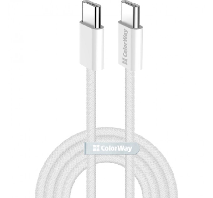Дата кабель USB-C to USB-C 1.0m 60W 3.0А grey ColorWay (CW-CBPDCC061-GR)