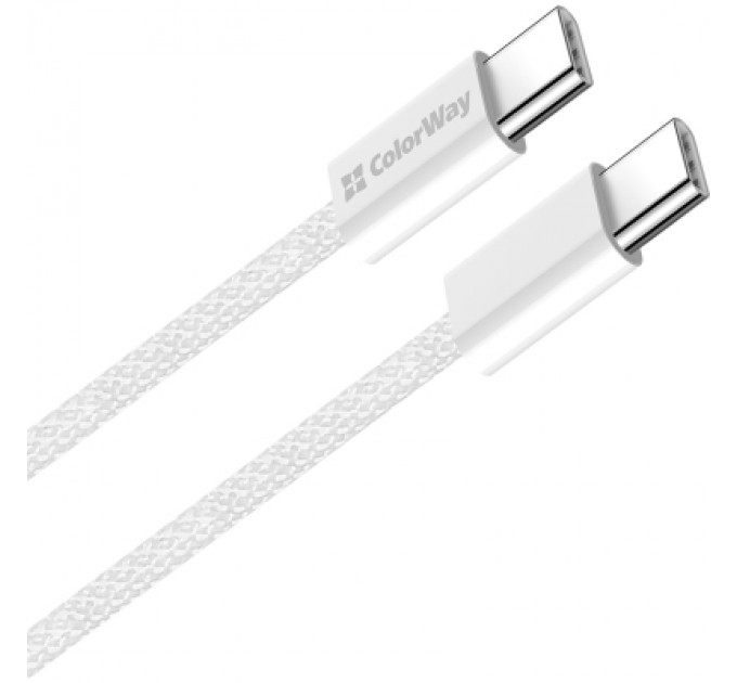 Дата кабель USB-C to USB-C 1.0m 60W 3.0А grey ColorWay (CW-CBPDCC061-GR)