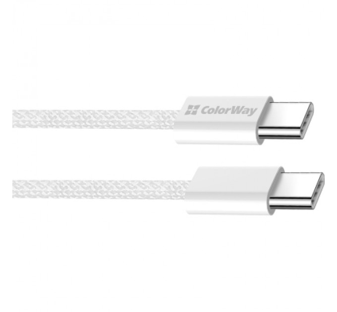 Дата кабель USB-C to USB-C 1.0m 60W 3.0А grey ColorWay (CW-CBPDCC061-GR)