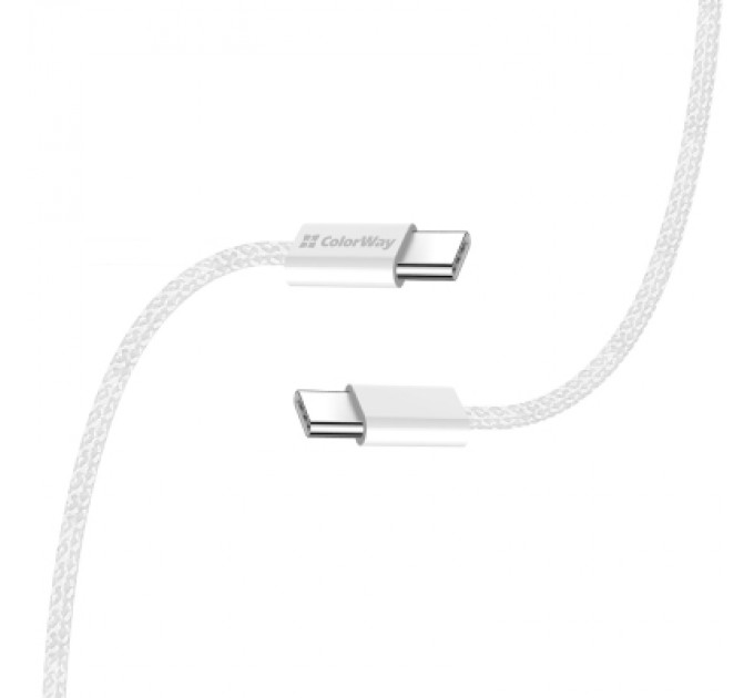Дата кабель USB-C to USB-C 1.0m 60W 3.0А grey ColorWay (CW-CBPDCC061-GR)