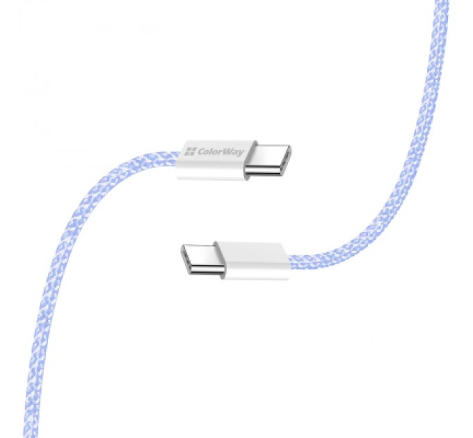 ColorWay Дата кабель USB-C to USB-C 1.0m 60W 3.0А purple ColorWay (CW-CBPDCC061-PU)
