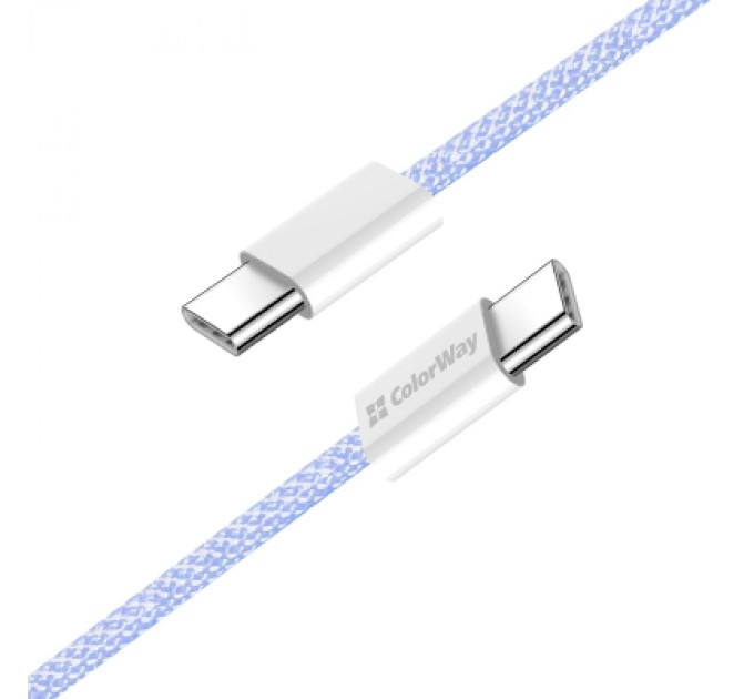ColorWay Дата кабель USB-C to USB-C 1.0m 60W 3.0А purple ColorWay (CW-CBPDCC061-PU)