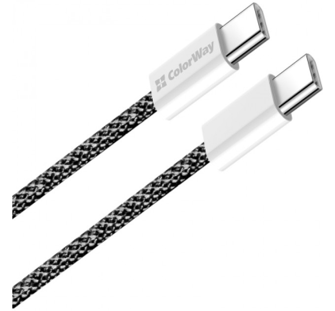 ColorWay Дата кабель USB-C to USB-C 1.0m 60W 3.0А black ColorWay (CW-CBPDCC061-BK)