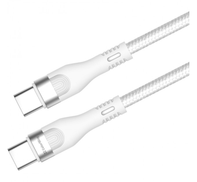 ColorWay Дата кабель USB-C to USB-C 1.0m (PD Fast Charging 240W) 5А white ColorWay (CW-CBPDCC065-WT)