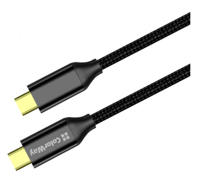 Дата кабель USB-C to USB-C 1.0m USB3.2 (20Gbps 4K PD100W) Gen2 5А black ColorWay (CW-CBPDCC062-BK)