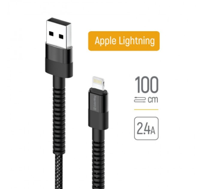 Дата кабель USB-C to Lightning 1.0m 2.4А black ColorWay (CW-CBUL063-BK)