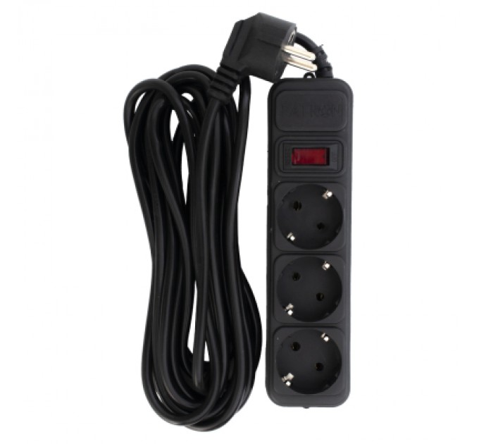 Patron Мережевий фільтр живлення Patron EXT-PN-SP-1035, 5m Black (EXT-PN-SP-1035)