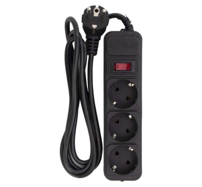 Patron Мережевий фільтр живлення Patron EXT-PN-SP-1032, 1.8m Black (EXT-PN-SP-1032)