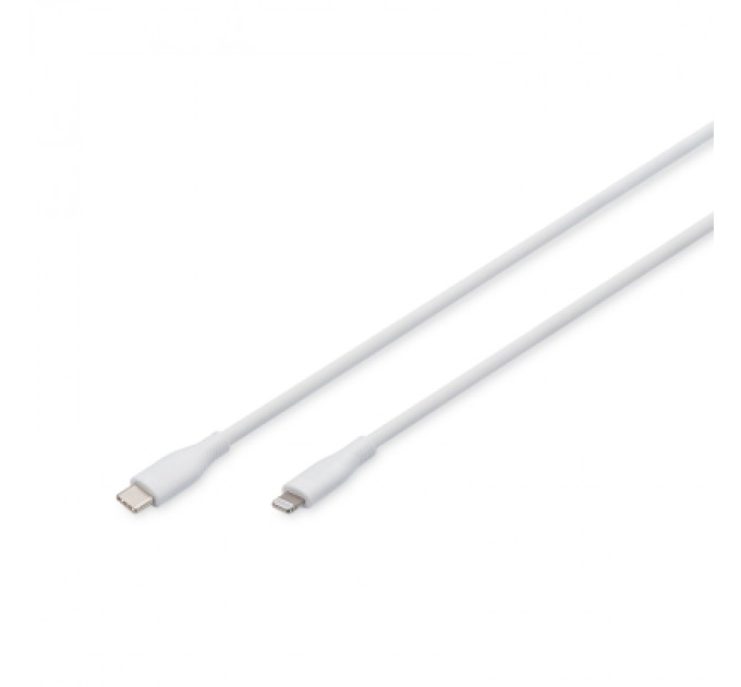 Assmann Дата кабель USB-C to Lightning 1.0m USB 2.0 60W silicone white Digitus (AK-600110-010-W)