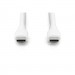 Дата кабель USB-C to USB-C 1.0m USB 2.0 60W silicone white Digitus (AK-300341-010-W)