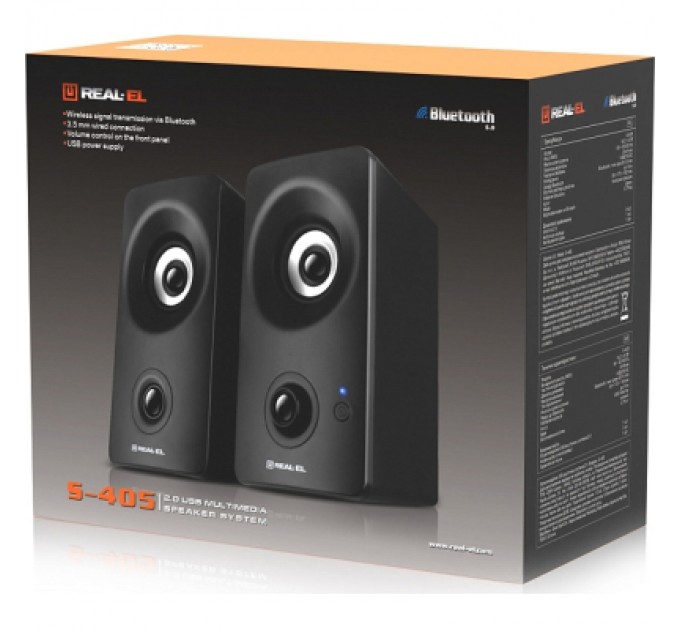 REAL-EL Акустична система REAL-EL S-405 USB Black (EL121100016)