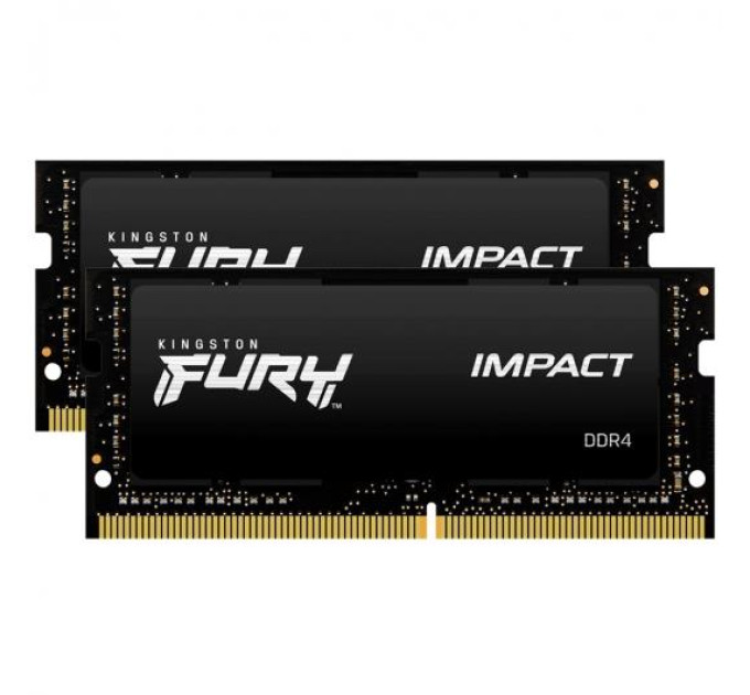 Kingston Fury (ex.HyperX) Модуль пам'яті для ноутбука SoDIMM DDR4 64GB (2x32GB) 3200 MHz Fury Impact Kingston Fury (ex.HyperX) (KF432S20IBK2/64)