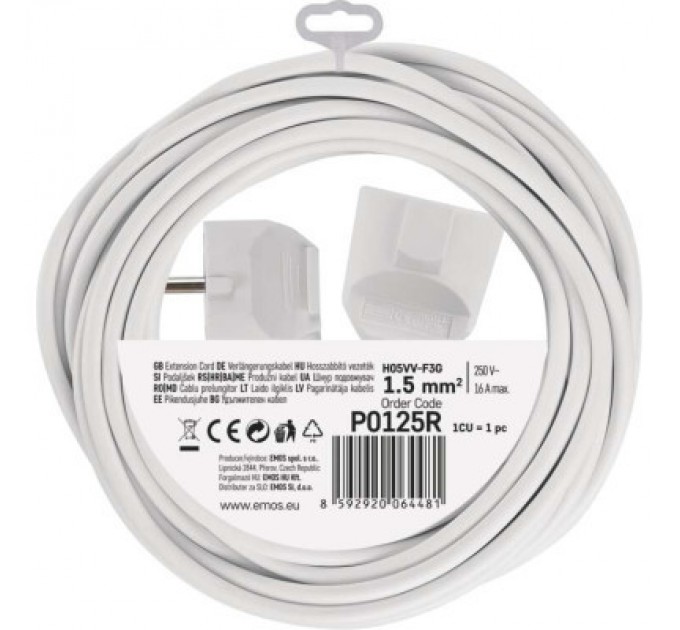 EMOS Мережевий подовжувач EMOS P0125R