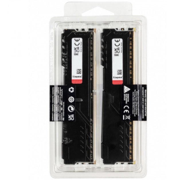 Kingston Fury (ex.HyperX) Модуль пам'яті для комп'ютера DDR4 32GB (2x16GB) 3200 MHz Fury Beast Black Kingston Fury (ex.HyperX) (KF432C16BBK2/32)